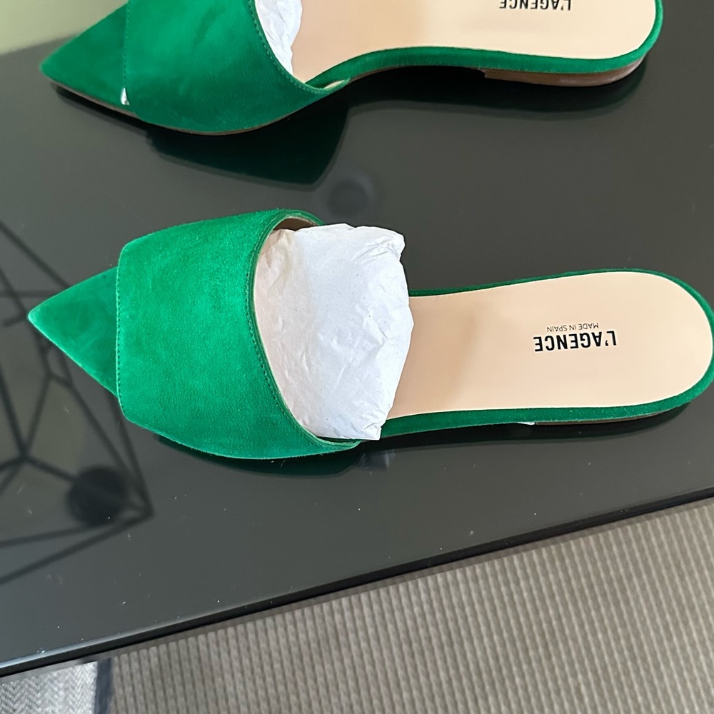 L'Agence Green Suede Women's Shoes - Brand New